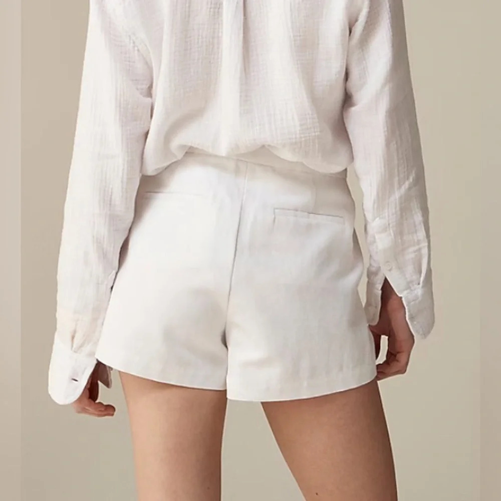 -J CREW Womens GarƧon Classic Double-Gauze White Button Front #0573 - Picture 3 of 6
